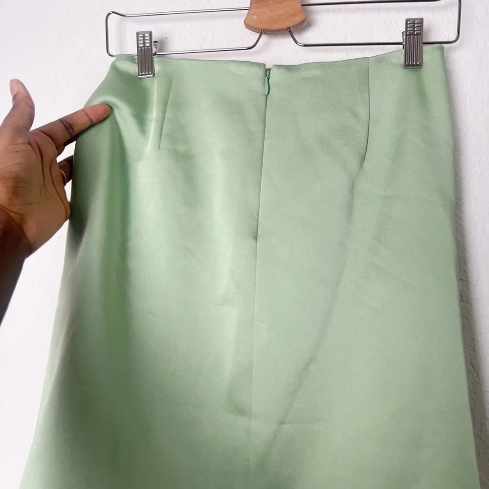 Jonathan Simkhai Mae asymmetric-hem satin mini skirt - Picture 5 of 8